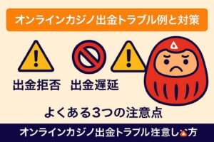 オンラインカジノ出金トラブル例と対策｜よくある3つの注意点
