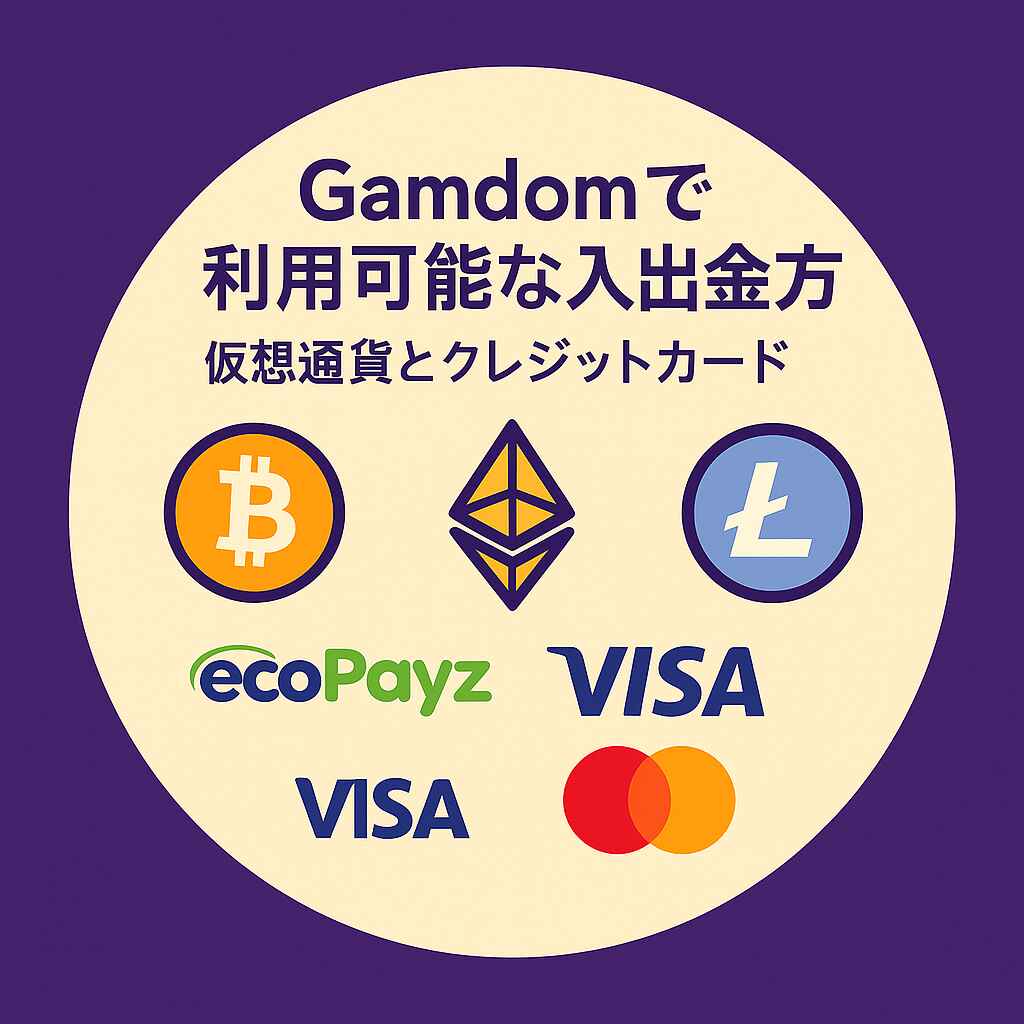 Gamdomで利用可能な入出金方法:仮想通貨とクレジットカード