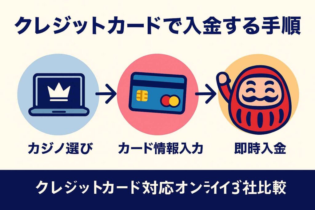 クレジットカードでオンラインカジノに入金する流れ