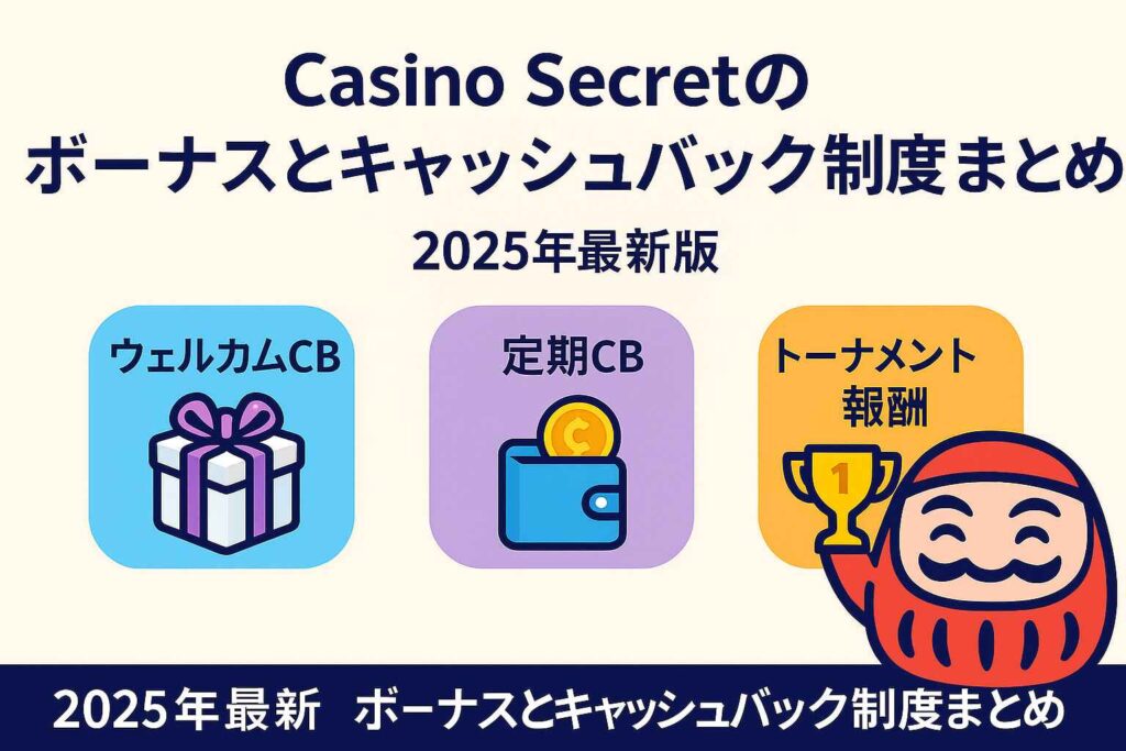 Casino Secretのボーナスとキャッシュバック制度まとめ|2025年最新版