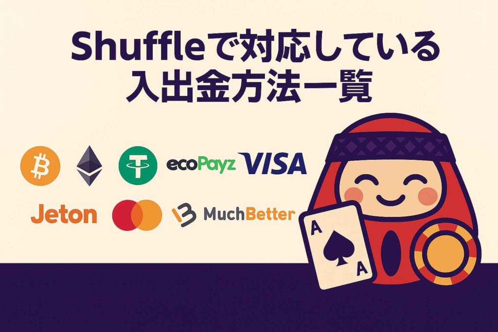 Shuffleで対応している入出金方法一覧