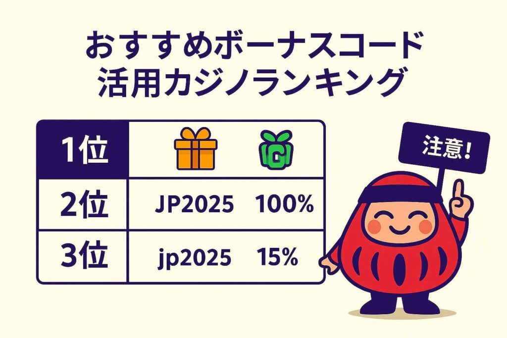 おすすめボーナスコード活用カジノランキング(Stake / Gamdom / Shuffle)