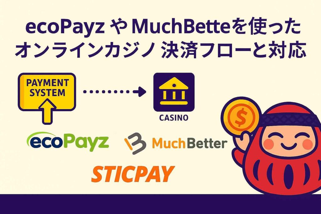 ecoPayzやMuchBetterを使ったオンラインカジノ決済フローと対応カジノ