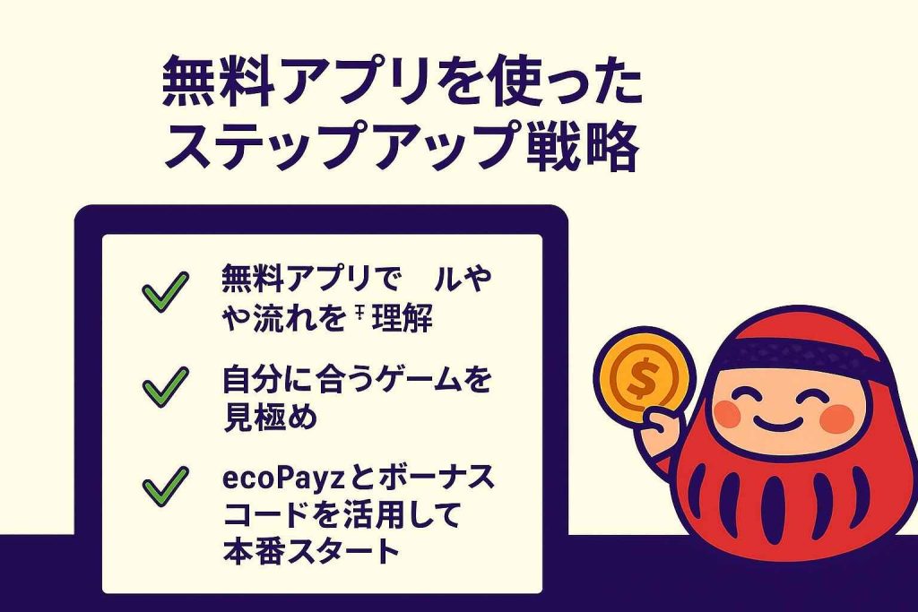 無料アプリを使ったステップアップ戦略|練習から本番プレイへの流れ