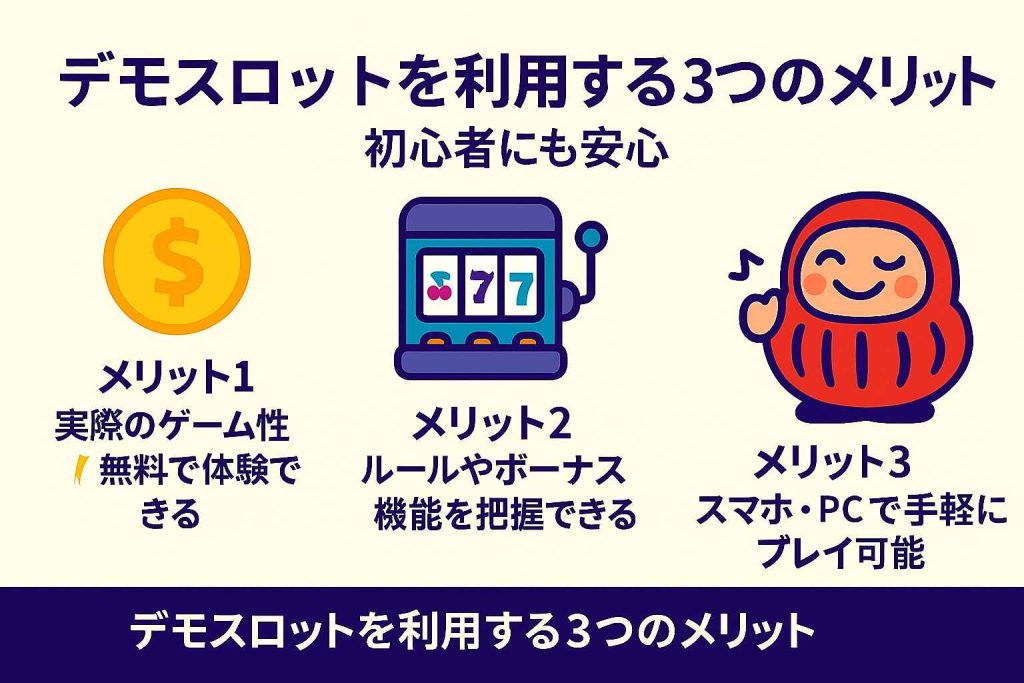 デモスロットを利用する3つのメリット|初心者にも安心